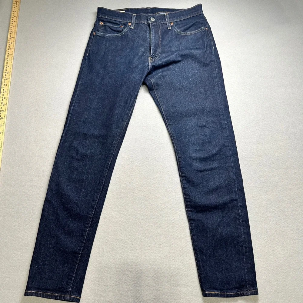 Levis Premium 512 Slim Taper Jeans Mens 31x28 Dark Indigo Wash Blue Denim Big E